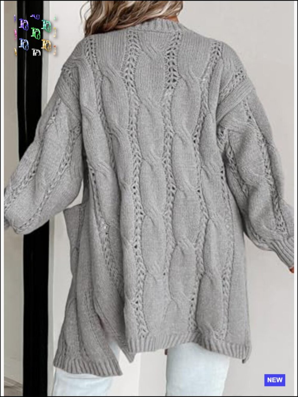 Plus Size Open Front Cardigan with Pockets Long Sleeves Lightweight Fall - Picture 2 of 7